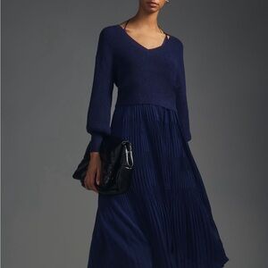 Anthropologie Current Air Pullover Sweater and Tiered Dress Set | Size Large